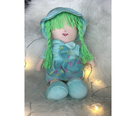 Peluche Meriem - Grande poupée pour fillettes (Doudou sans les yeux - 40 cm)