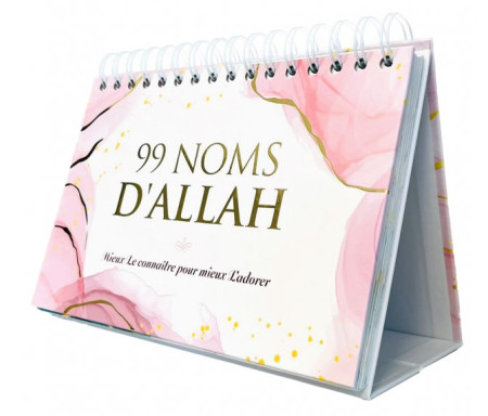 99 noms d'Allah : Mieux Le connaître pour mieux L'adorer - Calendrier chevalet Rose