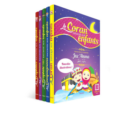 Pack Intégral 5 Volumes Le Coran, la Vie du Prophète ﷺ et des Compagnons expliqués aux Enfants