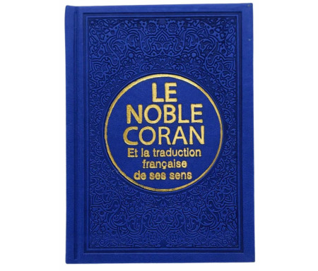 Le Saint Coran Arabe - Français (Format Poche) - Bleu avec Dorure