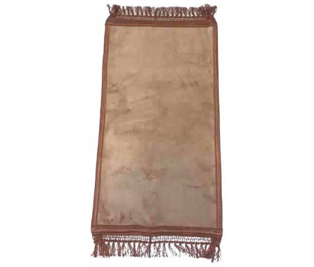 Tapis de prière pour enfant épais matelassé et confortable antidérapant et ultra-doux - Grande taille (65 x 35 cm) - Marron