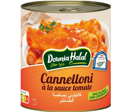 Plat cuisiné Cannelloni à la sauce tomate 800gr - Dounia Halal