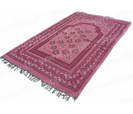 Tapis fin de Grande taille pour Adulte avec motif Floral - Dominante de Rose