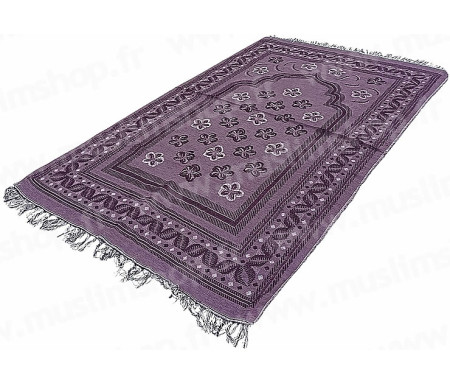 Tapis fin de Grande taille pour Adulte avec motif Floral - Dominante de Violet