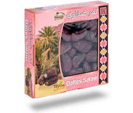 Boîte de Dattes Safawi Tamr 500gr - Dattes d'Arabie Saoudite