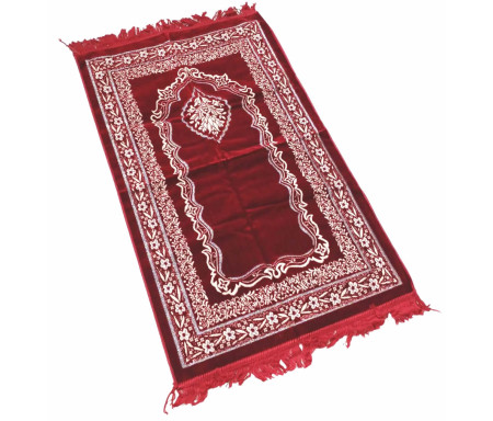 Tapis Grande taille pour Adulte avec motif Floral - Dominante de Rouge