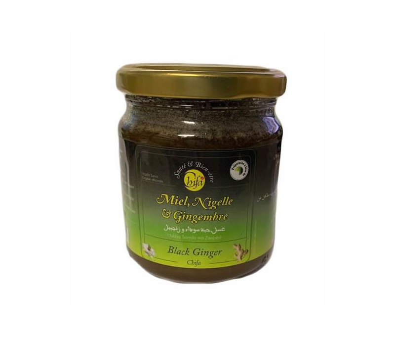 acheter miel à la graine de nigelle (habbah sawdah) au gingembre